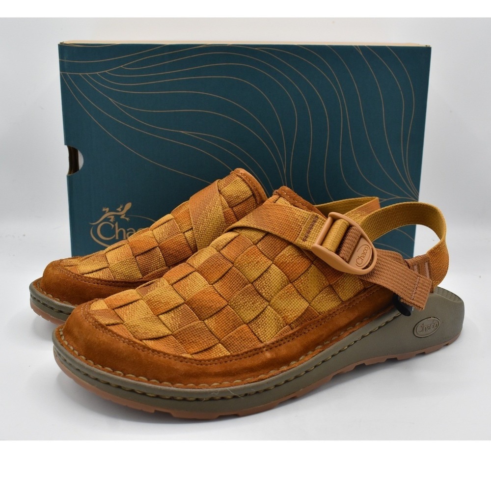 Chaco Canyon Woven Clog Shoes Mens 13 Hazy Harvest NEW Woven Suede Sandals